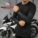 Premium Black UV Protection Arm Sleeves (Pair) | Cooling Compression Arm Sleeves for Motorcycle Riding, Cycling & Sports - Image 2