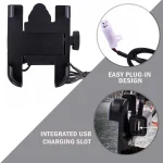 USB Charging System Mobile Holder for Motorcycle | USB Fast Charging Bike Phone Mount - Image 6
