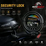 Motorcycle Helmet Lock Cable – 4 Digit Combination Anti Theft Security Lock