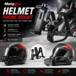 Helmet Phone Mount – Secure Hands-Free Motorcycle Mobile Holder for Safe Riding - Image 2