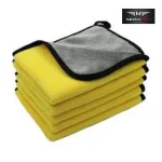 High Quality Micro Fiber Double Layer Towel for Bike & Car Cleaning (Large Size)-4pcs - Image 4