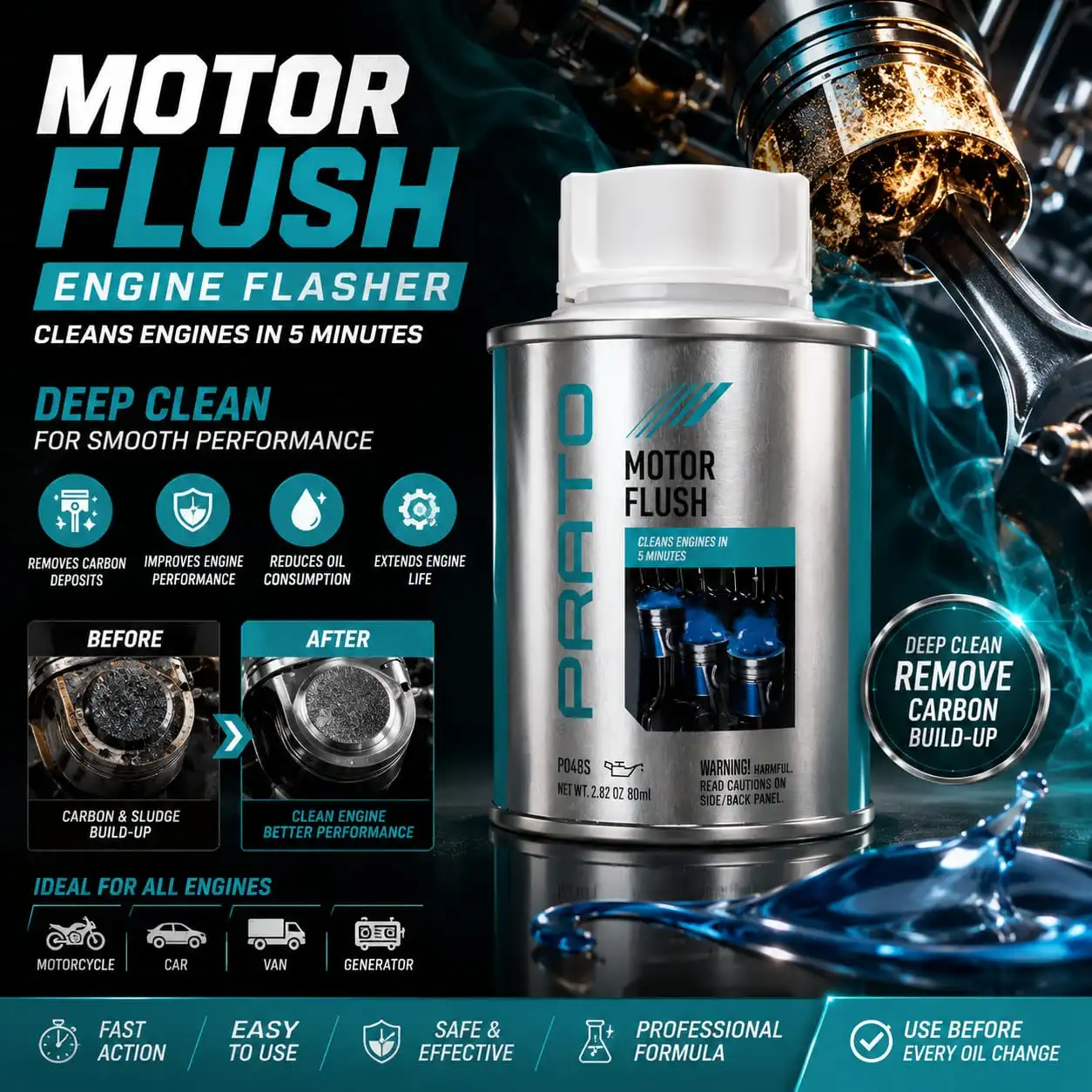 Motor-Flush-Engine-Flusher-80ml-1.webp Motor Flush Engine Flusher 80ml – Engine Carbon Cleaner & Sludge Remover for Motorcycles, Cars & Generators - Image 1