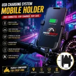 USB Charging System Mobile Holder for Motorcycle | USB Fast Charging Bike Phone Mount